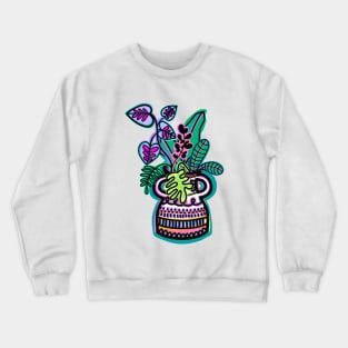 Tropical flower pot Crewneck Sweatshirt